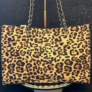 Hello 3Am Tote Leopard Print Tote Bag Approx. 16 x 10 x 5 NWT
